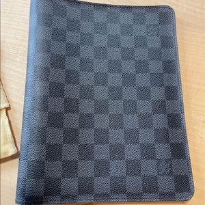 LOUIS VUITTON LV Desk Agenda Cover Damien Graphite 9x7